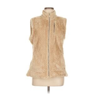 NWT Calvin Klein Tan Faux Fur Fleece Zip Vest – Size Medium – Cozy Sherpa Layer